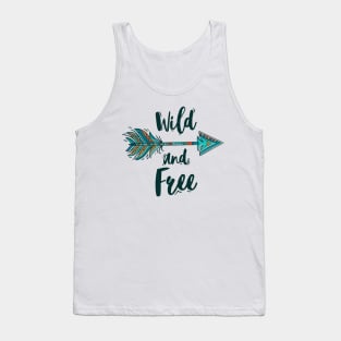 Wild And Free - Wanderlust and Travel Motivation Tank Top